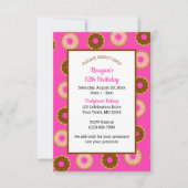 Invitation Dinuts arrosés Toutes les occasions Fête rose (Devant)