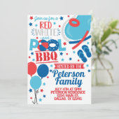 Invitation d'invitation 4 juillet BBQ Party (Debout devant)