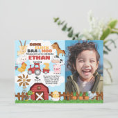 Invitation d'invitation à la fête d'anniversaire d (Debout devant)