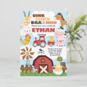 Invitation d'invitation à la fête d'anniversaire d (Debout devant)