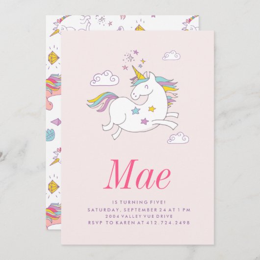 INVITATION D'INVITATION ANNIVERSAIRE DE ENFANT DE (Devant / Derrière)