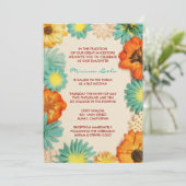 Invitation d'invitation Aqua Bat mitzvah (Debout devant)