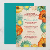 Invitation d'invitation Aqua Bat mitzvah (Devant / Derrière)