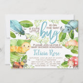 Invitation d'invitation au Baby shower d'insectes  (Devant)
