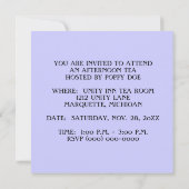 INVITATION D'INVITATION AU BRUNCH DE DÉJEUNER FEMM (Dos)