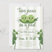 Invitation d'invitation Baby shower de pois (Devant)
