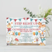 Invitation d'invitation de baby shower d'animal de (Debout devant)