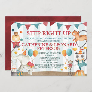 Invitation d'invitation de baby shower d'animal de