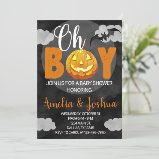 Invitation d'invitation de baby shower de (Debout devant)