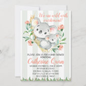 Invitation d'invitation de baby shower de koala (Devant)