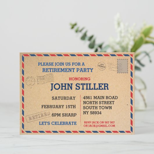 Invitation d'invitation de courrier de courrier de (Debout devant)