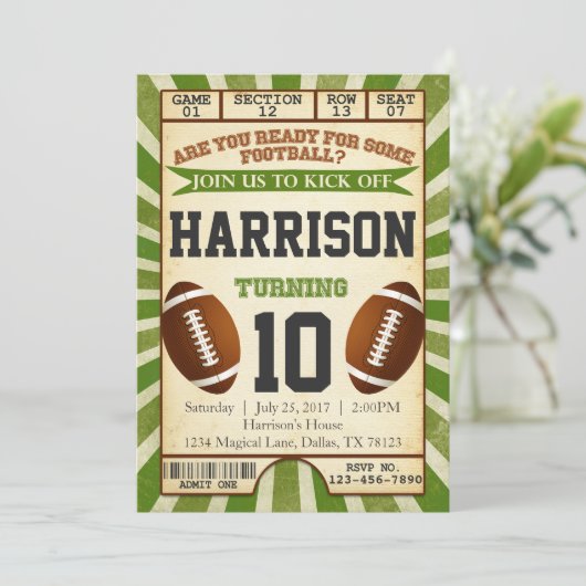 Invitation d'invitation de fête d'anniversaire de (Debout devant)