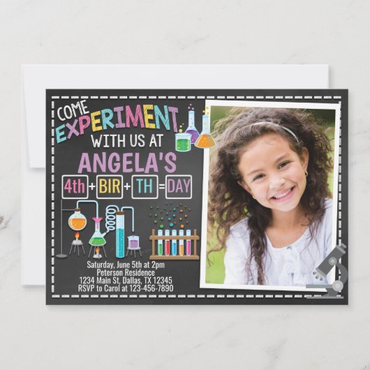 Invitation d'invitation de fête d'anniversaire de (Devant)