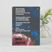 Invitation d'invitation de Football Bar Mitzvah (Debout devant)