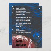 Invitation d'invitation de Football Bar Mitzvah (Devant / Derrière)