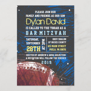 Invitation d'invitation de FOOTBALL SPLATTER Bar M