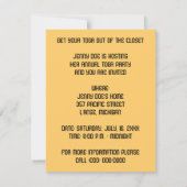 INVITATION d'INVITATION de PARTIE de TOGE avec la (Dos)