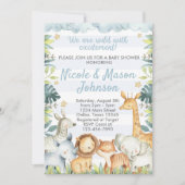 Invitation d'invitation du Baby shower Jungle Safa (Devant)