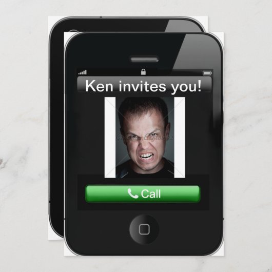 invitation d'iPhone (Devant / Derrière)