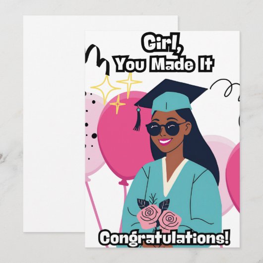 Invitation Diplôme (Devant / Derrière)