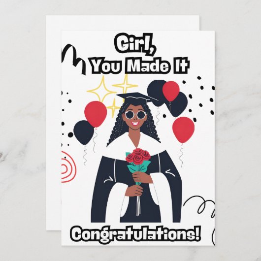 Invitation Diplôme (Devant / Derrière)