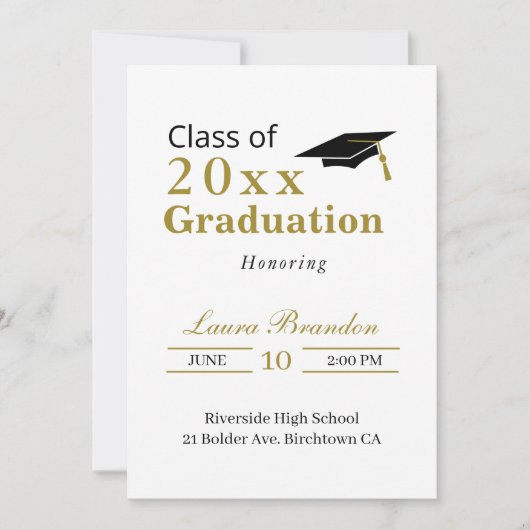 Invitation Diplôme (Devant)