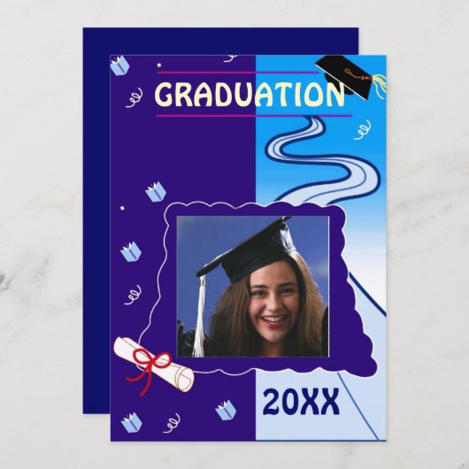 Invitation Diplôme (Devant / Derrière)