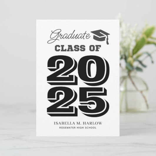 Invitation Diplômé 2025 du secondaire (Debout devant)