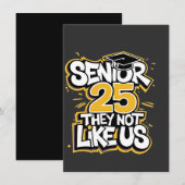 Invitation Diplômé 2025 Ils ne t'aiment pas Graduation Diplôm (Devant / Derrière)