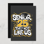 Invitation Diplômé 2025 Ils ne vous aiment pas Remise de dipl (Devant / Derrière)