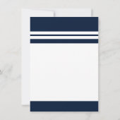 Invitation Diplômé 2026 Bleu Marine Simple (Dos)