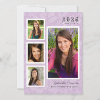 Diplômé 2026 lilas damassé élégant 4 Photo