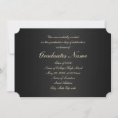 Invitation Diplôme 2026 Noir et Or (Dos)