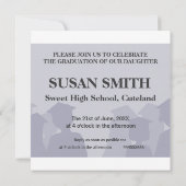 Invitation Diplômé afro-américain (Dos)