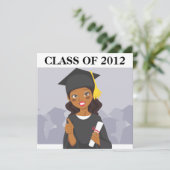 Invitation Diplômé afro-américain (Debout devant)