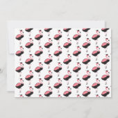 Invitation Diplôme animal Flamant rose rose amusant (Dos)