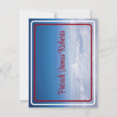 Invitation Diplôme 'Au-dessus des nuages' à chapeau rouge (Dos)