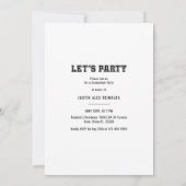 Invitation Diplômé audacieux Moderne (Dos)