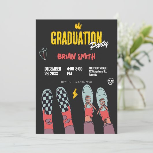 Invitation Diplôme basket de la mode (Debout devant)