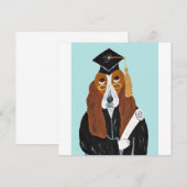 Invitation Diplômé Basset Hound (Devant / Derrière)