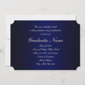 Invitation Diplôme Bleu et Or 2026 (Dos)