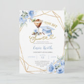 Invitation Diplôme Blue Tini un peu plus intelligent Espresso (Debout devant)