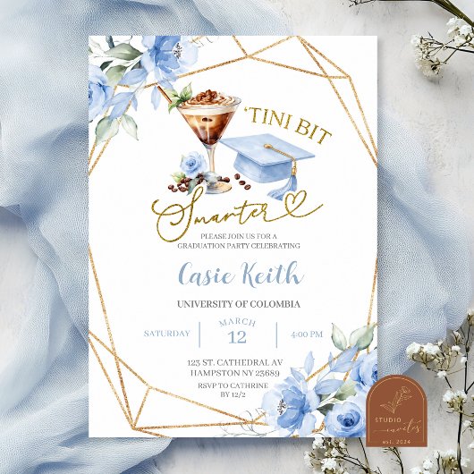 Invitation Diplôme Blue Tini un peu plus intelligent Espresso