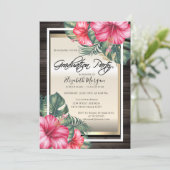 Invitation Diplôme, Cap Hibiscus Bois (Debout devant)