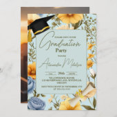 Invitation diplôme chic Boho (Devant / Derrière)