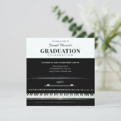 Invitation diplôme classique en piano (Debout devant)