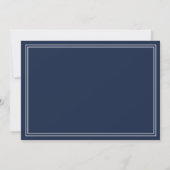 Invitation Diplôme Classique Naval Bleu Marine (Dos)