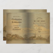 Invitation Diplôme classique Vintage (Devant / Derrière)