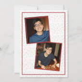 Invitation DIPLÔMÉ - Couleurs de l'école ROUGE - 2 Photo (Dos)