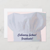 Invitation Diplômé culinaire d'école (Devant / Derrière)